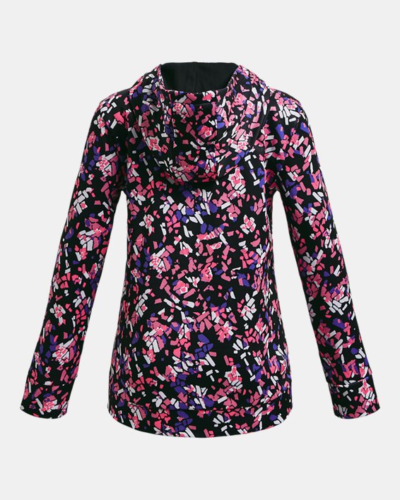 Girls' Armour Fleece® Printed Hoodie, Black, pdpMainDesktop image number 1